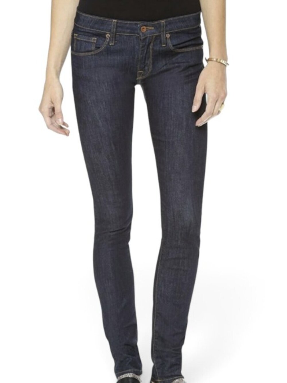 NWOT Baldwin The Ten Skinny Raw Denim Low Rise Dark Jean